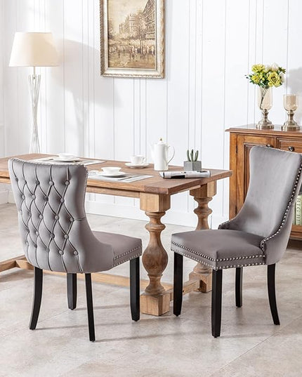 NicBex Haerin-SD-00115-LWJ Dining Chairs, 27.4"x20.4"x37.4", Gray - LeafyLoom