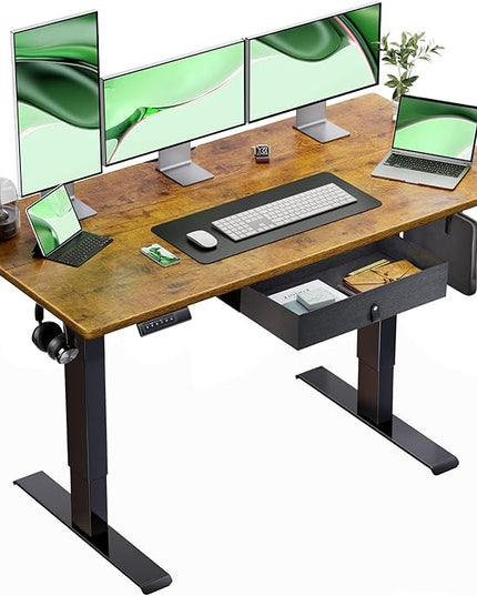 Marsail TZESD12V home-office-desks, 48 x 24 Inch, Rustic - LeafyLoom