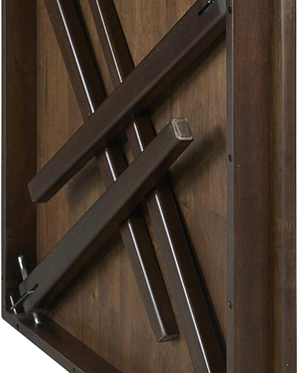 MECO Stakmore Straight Edge Solid Wood Folding Card Table, Folds to Deep 3.38 Inches for Easy Storage, 29.5″H x 32″W x 32″D, Espresso Finish - LeafyLoom