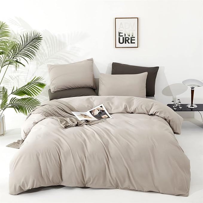 Light Khaki Comforter Set Cal King Size Khaki Comforter 3 Pieces Champagne Color California King Comforter Bedding Set Women Solid Khaki Cal King Bed Comforter Set - LeafyLoom