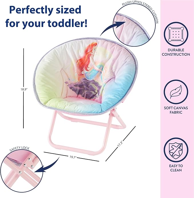 Idea Nuova Little Mermaid Saucer Chair - LeafyLoom