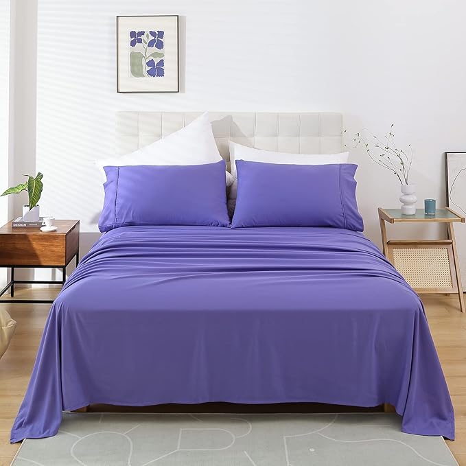 Twin Sheet Set - 3 Piece Soft Breathable Bed Sheets for Twin Size Bed, Extra Deep Pocket Lxuury Brushed Sheets, Cooling Hotel Bedding Sheets and Pillowcases, Wrinkle Free Oeko-Tex Sheets - LeafyLoom