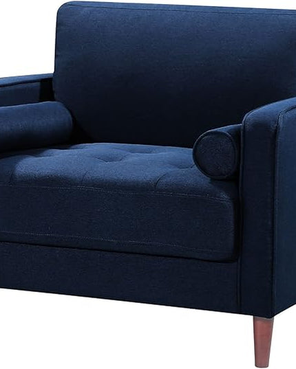 Lifestyle Solutions Lexington Armchair, Navy Blue - LeafyLoom