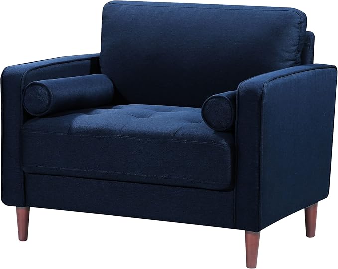 Lifestyle Solutions Lexington Armchair, Navy Blue - LeafyLoom