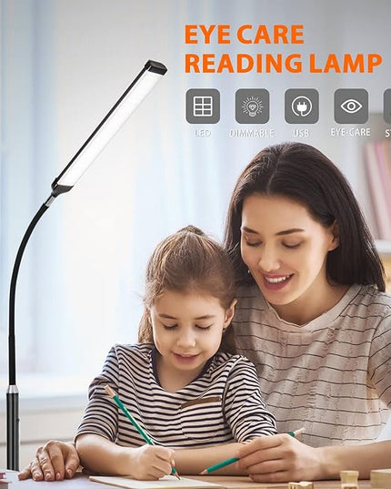 LED Floor Lamp with Remote Touch Control,Dimmable 15W Pole Lamps for Living Room,70'' Adjustable Height Standing Reading Light with 10 Brightness/5 Timer/3 Colors for Lash Tatto Esthetician - LeafyLoom