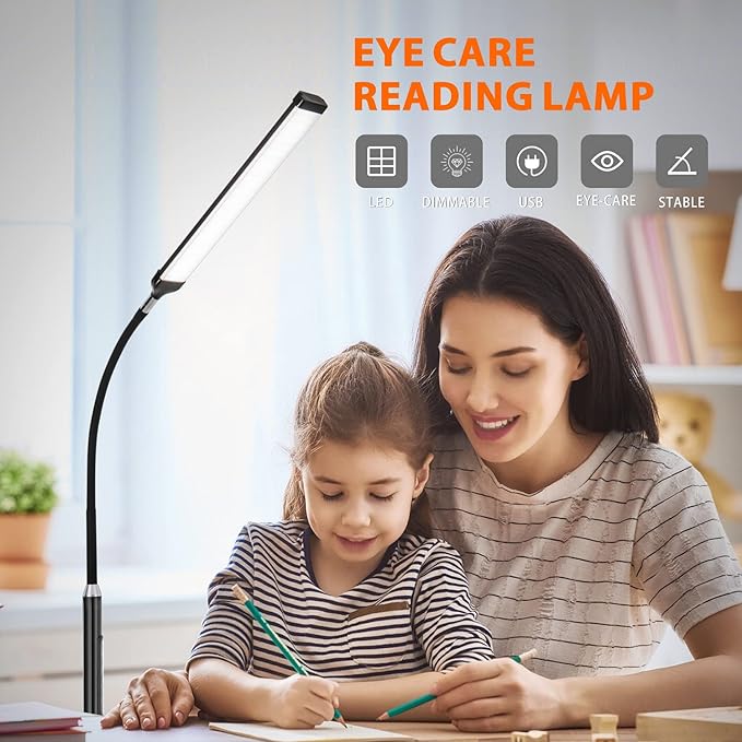 LED Floor Lamp with Remote Touch Control,Dimmable 15W Pole Lamps for Living Room,70'' Adjustable Height Standing Reading Light with 10 Brightness/5 Timer/3 Colors for Lash Tatto Esthetician - LeafyLoom