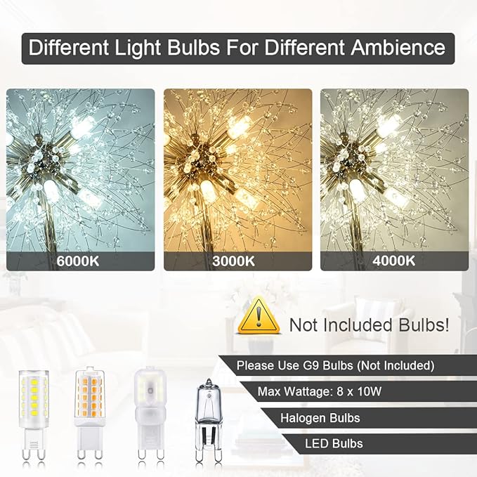 69 inch Crystal Floor Lamp, Modern Standing Lamp with K9 Crystal, LED Floor Lamp with On/Off Foot Switch, Metal Tall Pole Lamp for Living Room, Girls Room, Bedroom, Dresser, Office, Gold Finish - LeafyLoom