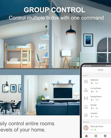 Sengled Smart Light Bulbs, WiFi Light Bulbs, Alexa Light Bulb, Smart Bulbs that Work with Alexa & Google Assistant, A19 Daylight (5000K) No Hub Required, 800LM 60W Equivalent High CRI>90, 2 Pack Sengled