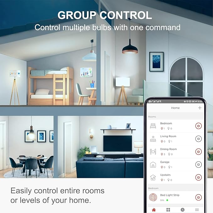 Sengled Smart Light Bulbs, WiFi Light Bulbs, Alexa Light Bulb, Smart Bulbs that Work with Alexa & Google Assistant, A19 Daylight (5000K) No Hub Required, 800LM 60W Equivalent High CRI>90, 2 Pack Sengled