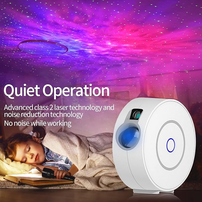 CHIGIH Smart Galaxy Star Projector,LED Starry Sky Night Light ,Nebula Ceiling Night Light App & Voice Controlled for Gaming Room,Bedroom,Home Theater,Camp Tent lightupforyouinCHIGIH
