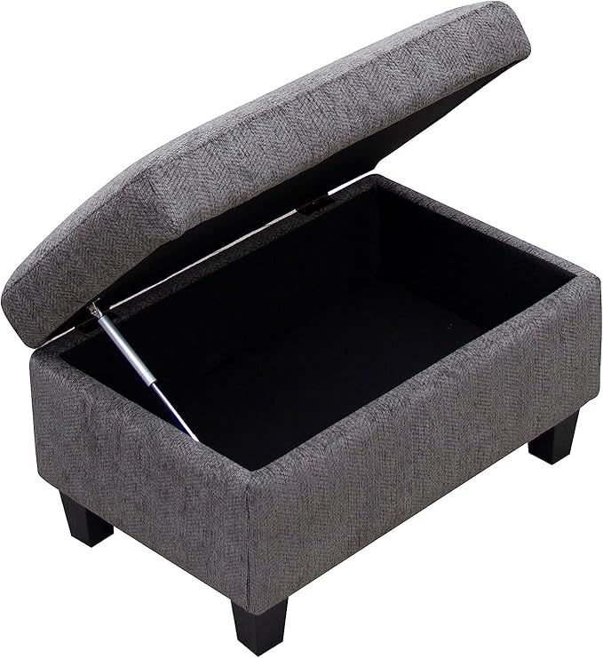 L-Shape Modular Sectional Sofa Chaise Cup Holders and Storage Ottoman, 4-Seater Upholstered Corner Couch for Apartment, Home Living Room Furniture Sets, Light Grey - LeafyLoom
