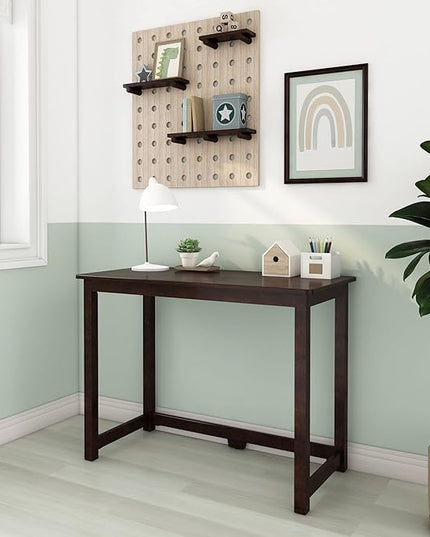 Max & Lily Solid Wood Desk, 40 Inches, Espresso - LeafyLoom
