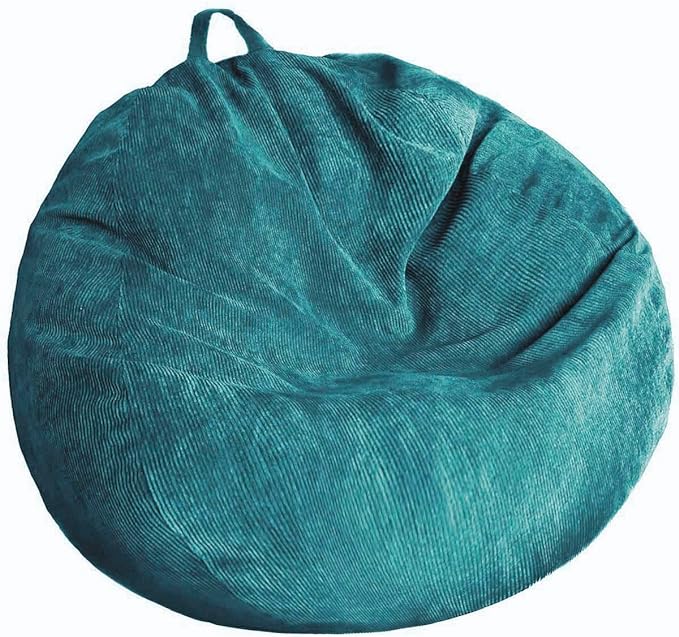 Stuffed Animal Storage Bean Bag Chair Cover (No Filler) Washable Ultra Soft Corduroy Bean Bag Cover for Organizing Plush Toys or Textile, Sack Bean Bag for Adults, Teens - LeafyLoom