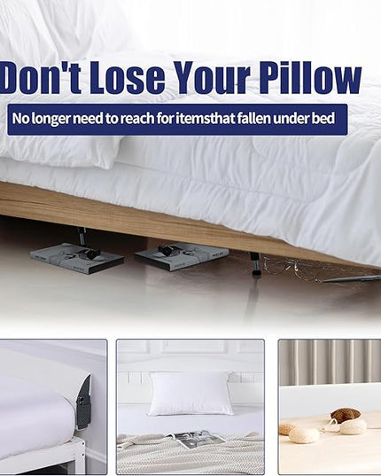 HOMBYS Pillow Wedge for Headboard Gap,Mattress Wedge Gap Filler Queen Size,Bed Crack Pillow,Foam Bed Gap Filler,Multifuctional Headboard Space Filler with Side Pocket,Fill The Gap (0-7") - LeafyLoom