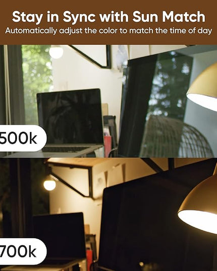 Wyze Bulb Color, 1100 Lumen WiFi RGB and Tunable White A19 Smart Bulb, Works with Alexa and Google Assistant, Four-Pack WYZE