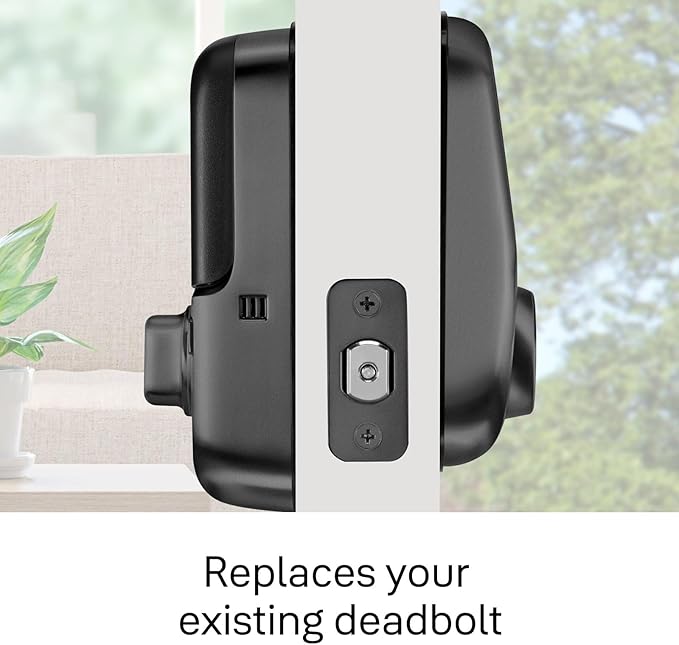 Yale Assure Lock Deadbolt, Black Suede Digital Touchscreen Non-Connected Keypad with Backup Key for Front or Back Entry Door, YRD226-NR-BSP Yale
