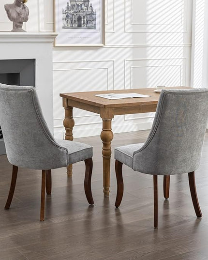 NicBex Haerin-SD-00129-LWJ Dining Chairs, 24.6"x19.7"x37.5", Gray - LeafyLoom