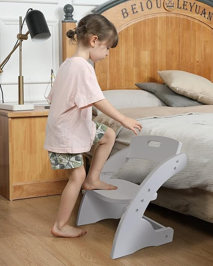 HOUCHCIS Toddler Chair, Wooden Toddler Chair for Kids, Adjustable Kids Chairs for Toddlers, Toddler Chairs and Small Chair, Kids Chair (Grey) - LeafyLoom