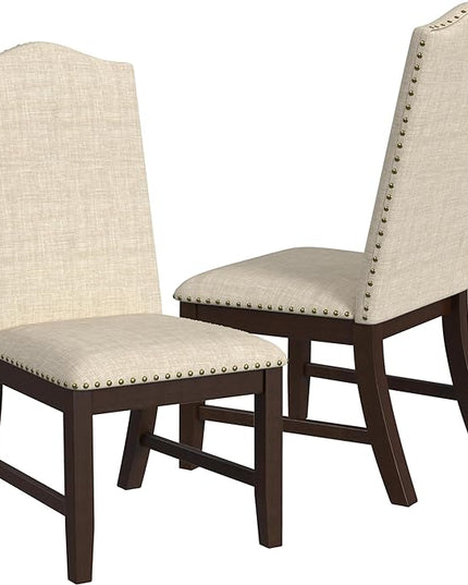 HomePop Classic Parsons Dining Chairs, Beige Woven - LeafyLoom