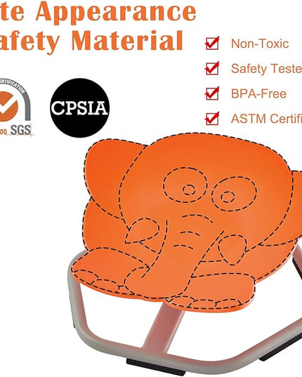 Kids Spinning Chair Sensory Swivel Chair Elephant Sit and Spin Chair Toys Autism ADHD Swivel Chair Spinning Seat for Ages 3-12 Promote Balance Physical Coordination Sensory Room Items - LeafyLoom