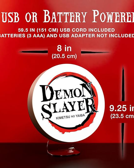 Demon Slayer Logo Light, Free Standing or Wall Mount Decorative Light - LeafyLoom