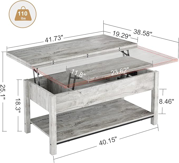 FABATO coffee table, Gray - LeafyLoom