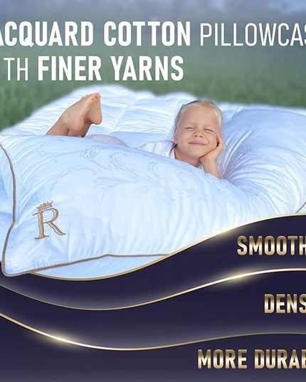 Royal Therapy Premium Adjustable Body Pillows Firm and Fluffy Pillow - Quality Plush Pillow Down Alternative Pillow - LeafyLoom