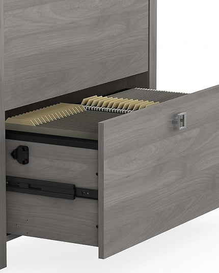 Office by kathy ireland Echo 2-Drawer Lateral File Cabinet, Letter/Legal, Modern Gray, 32-inch (KI60402-03) - LeafyLoom