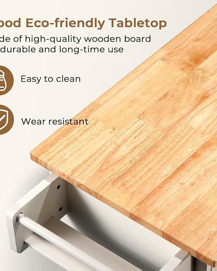 54“ Large Kitchen Island with Storage, Kitchen Cart on Wheels with 2 Large Drawers, Adjustable Shelf Inside Cabinet, Spice Rack & Towel Rack, Simple Design Rolling Island Table for Kitchen - LeafyLoom