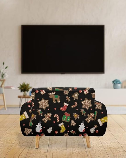 FKELYI Christmas Decorations Indoor Furniture Protector Easy Going Stretch Sofa Slipcover Non-Slip Sofa Slipcovers Washable Sofa Couch Cover M FKELYI