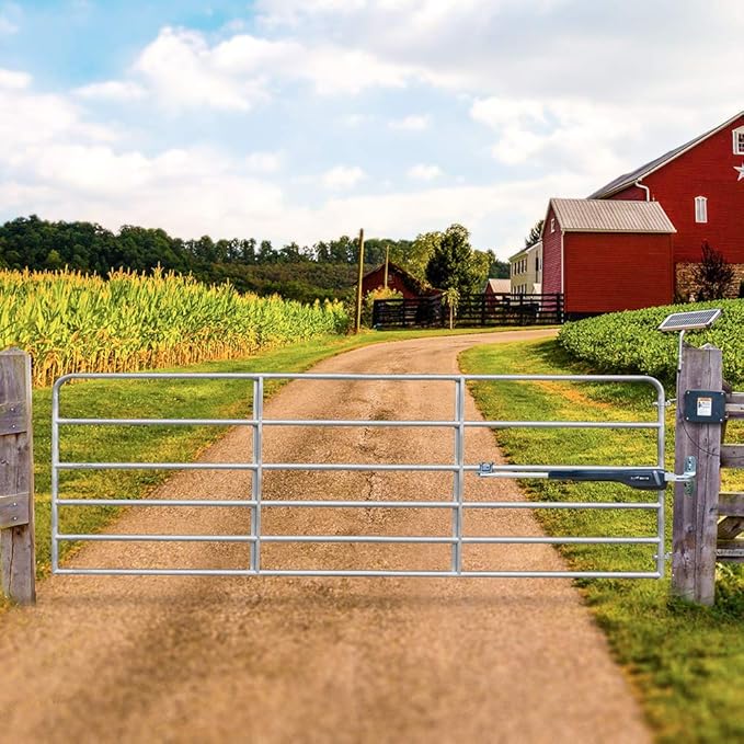 Mighty Mule MM571W-EST Heavy Duty Automatic Package Swing, Smart Bridge, Driveway Sensor, and More, Single Gate Opener, Estate, Black MightyMule