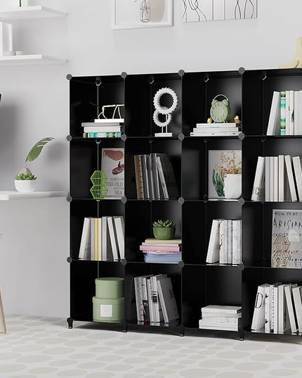 HOMIDEC Cube Storage Organizer 16-Cube Storage Shelf, Closet Organizer for Clothes, Closet Organizers and Storage,DIY Modular Bookshelf Storage Cubes for Bedroom, Living Room,Office - LeafyLoom
