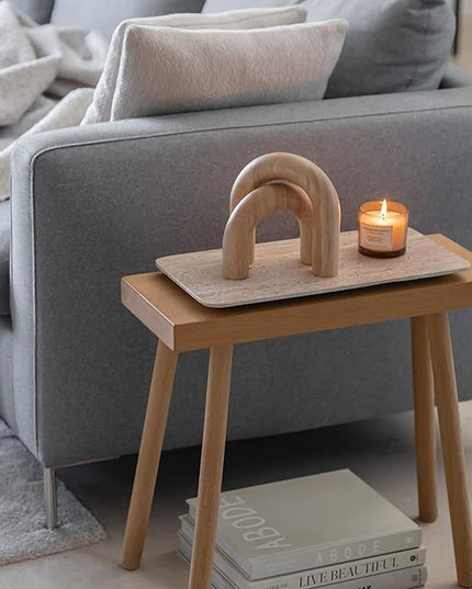 Wood Arch Decorative Objects - Suitable for Coffee Table Decor, Neutral Home Decor for Shelves, Shelf Decor Aesthetic, Modern Bookshelf Decor, Entryway Decor, Home Decorations for Living Room - LeafyLoom