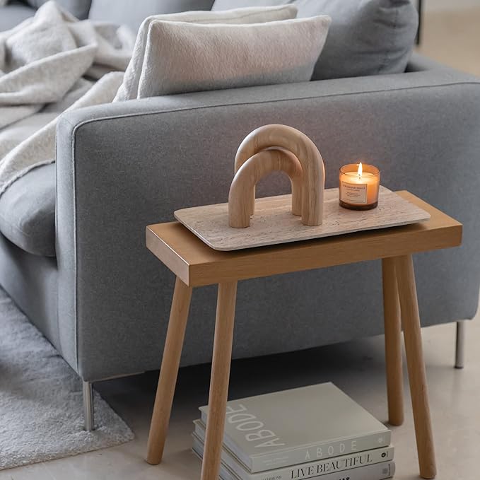 Wood Arch Decorative Objects - Suitable for Coffee Table Decor, Neutral Home Decor for Shelves, Shelf Decor Aesthetic, Modern Bookshelf Decor, Entryway Decor, Home Decorations for Living Room - LeafyLoom