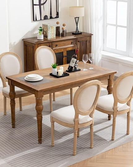 NicBex Haerin-SD-00126-LWJ Dining Chairs, 22.8"x19.3"x37.4", Light Beige - LeafyLoom