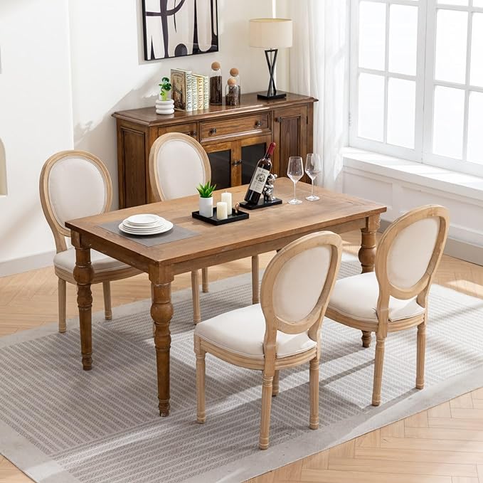 NicBex Haerin-SD-00126-LWJ Dining Chairs, 22.8"x19.3"x37.4", Light Beige - LeafyLoom