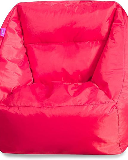 Posh Creations Coronado Bean Bag Boys and Girls Large Chair for Kids, for Gaming and Playrooms, Soft Nylon-Red - LeafyLoom