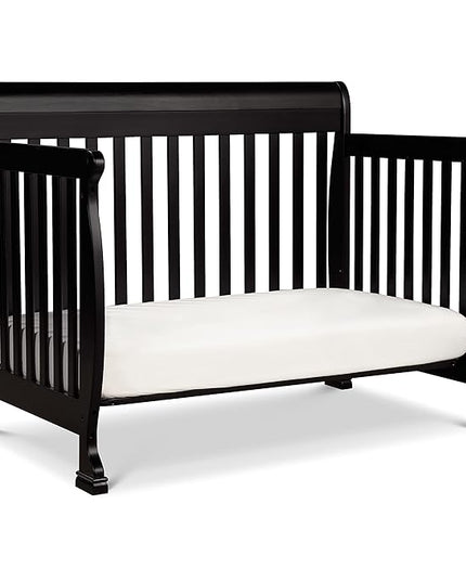 DaVinci Kalani 4-in-1 Convertible Crib in Ebony, Greenguard Gold Certified - LeafyLoom