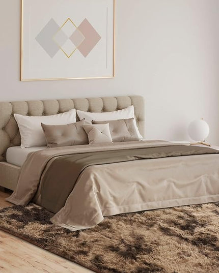 YOBATH Shag Area Rugs for Living Room Bedroom - Fluffy Rugs 6x9 Coffee Rug, Shaggy Rug for Girls Boys Living Room Rugs, Fuzzy Carpet for Nursery Dorm - LeafyLoom
