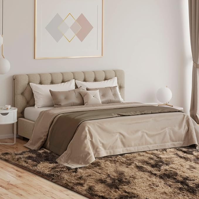 YOBATH Fluffy Area Rugs for Living Room - Shag Rug 5x7 Coffee Carpet, Shaggy Rugs for Girls Boys Bedroom, Furry Rugs for Baby Kids Room, Fuzzy Plush Rugs for Playroom Nursery Home Dorm - LeafyLoom