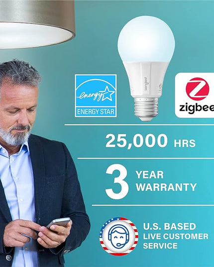 Sengled Zigbee Smart Light Bulbs, Smart Hub Required, Works with SmartThings and Echo with built-in Hub, Voice Control with Alexa and Google Home, Daylight 60W Equivalent A19 Alexa Light Bulb, 10 Pack Sengled