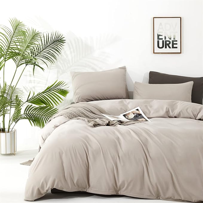 Light Khaki Comforter Set Cal King Size Khaki Comforter 3 Pieces Champagne Color California King Comforter Bedding Set Women Solid Khaki Cal King Bed Comforter Set - LeafyLoom