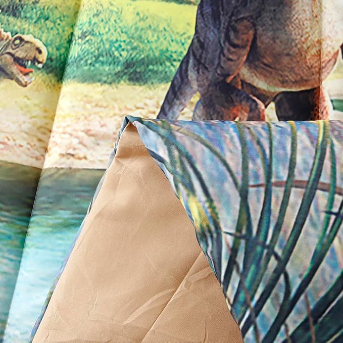 WINLIFE Dinosaur Bedding Full Comforter Set - Super Soft & Fun Jurassic Dino Pattern Bedding Comforter Set All Seasons for Boys Teens - Easy Wash Bed Set, 3D Dinosaur Print - LeafyLoom