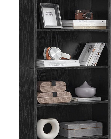 VASAGLE Bookshelf, 23.6 Inches Wide, 6-Tier Open Bookcase with Adjustable Storage Shelves, Floor Standing Unit, Ebony Black ULBC166T56 - LeafyLoom