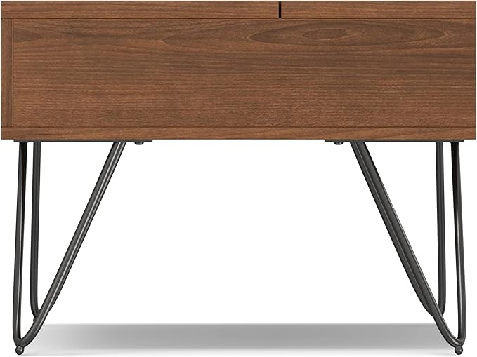 SIMPLIHOME Hunter Lift Top Coffee Table, 48 inch, Walnut Veneer - LeafyLoom