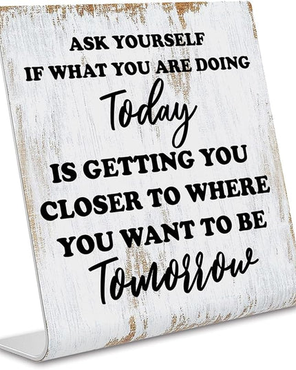 Inspirational Quotes Desk Decor Gifts for Women, Motivational Desk Decor for Office, Decoration On Shelf Desk for Living Room Home Office Gift for Friends Coworker Teacher Nurse Worker dksg5 - LeafyLoom