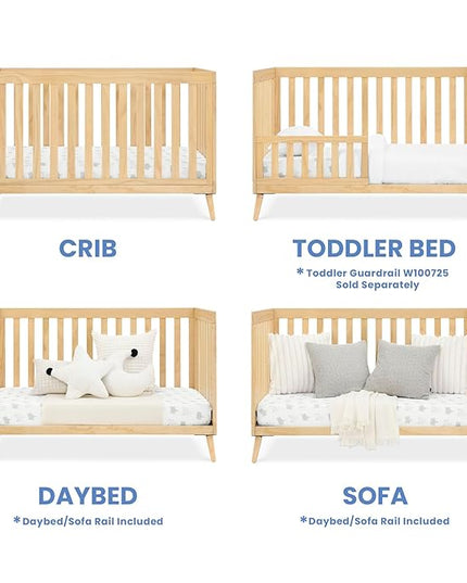 Delta Children Essex 4-in-1 Convertible Crib, Natural - LeafyLoom