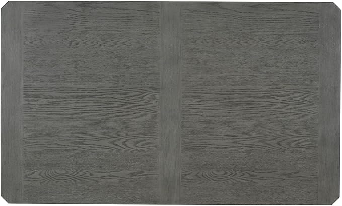 6-Piece Retro Dining Set, Minimalist Rectangular Table and 4 Upholstered Chairs & 1 Bench with a Shelf for Kitchen Living Room, Dark Gray, 60" L x 43" W x 30" H - LeafyLoom