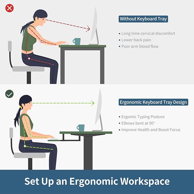 BANTI 48" x 24" Height Adjustable Electric Standing Desk with Keyboard Tray, Sit Stand up Desk with Splice Board, White Frame/White Top - LeafyLoom