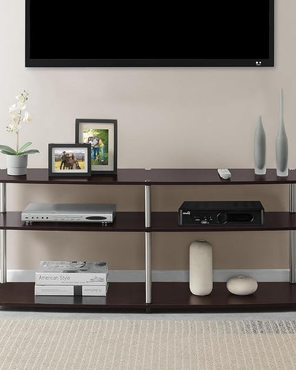 Convenience Concepts Designs2Go 3-Tier TV Stand, 60", Espresso - LeafyLoom